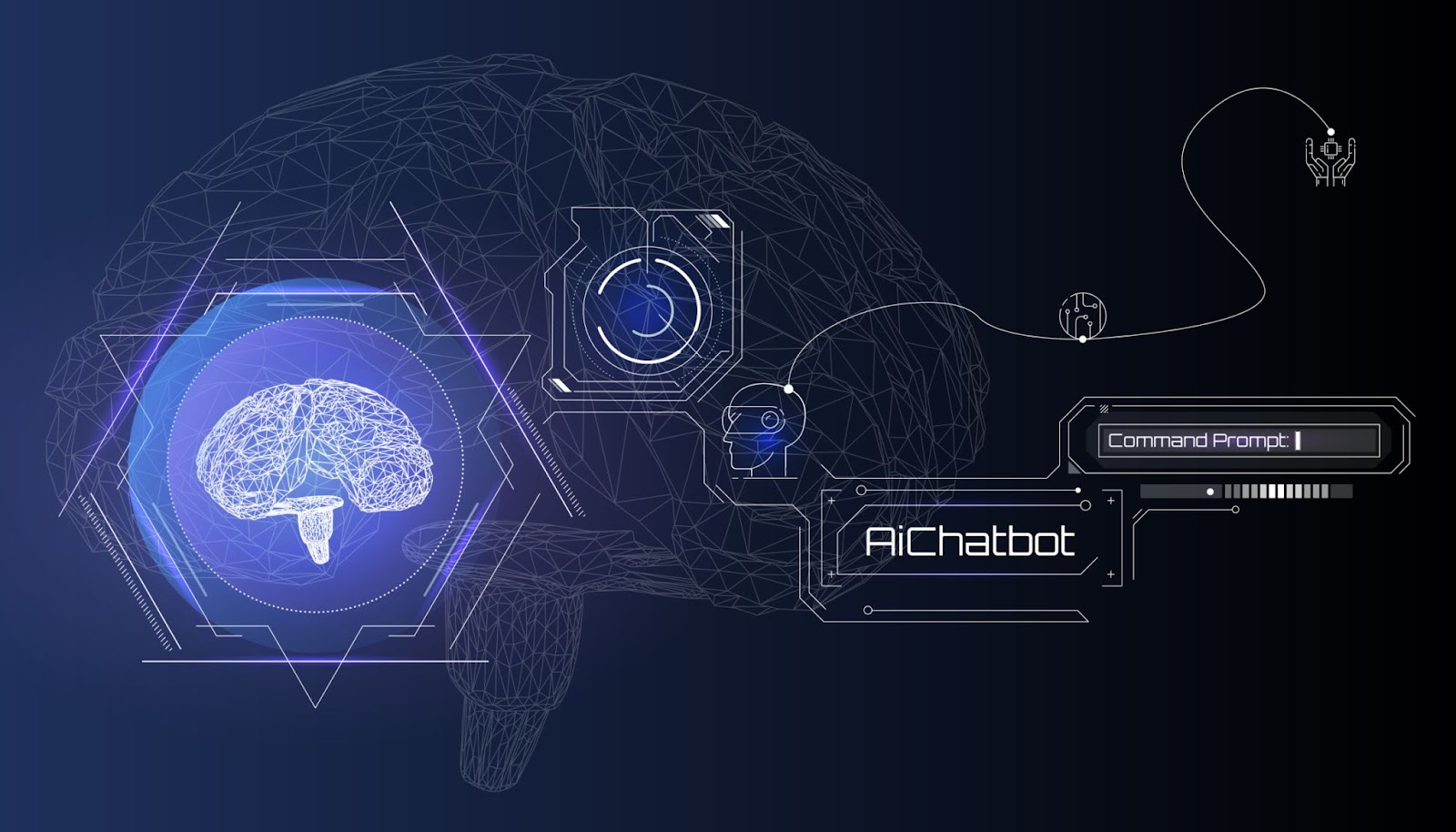 Conceptual illustration of a computer learning from data to identify a cat, contrasting with traditional rule-based programming